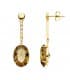 Pendientes Manhattan Oro Amarillo 18K Fumé