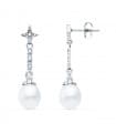 Boucles d'oreilles Mariage Loane Or Blanc 18K Perle