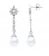 Pendientes Novia Iraide Oro Blanco 18K Perla