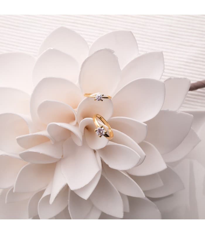 Solitaire Femme Or jaune 18k Vicenza