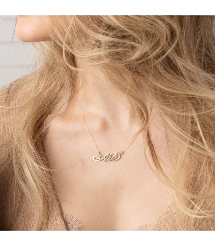 Halskette Name, ideal für Damen, aus 750/1000 Gelbgold, Jetzt Namenskette shoppen | Ketten mit Namen