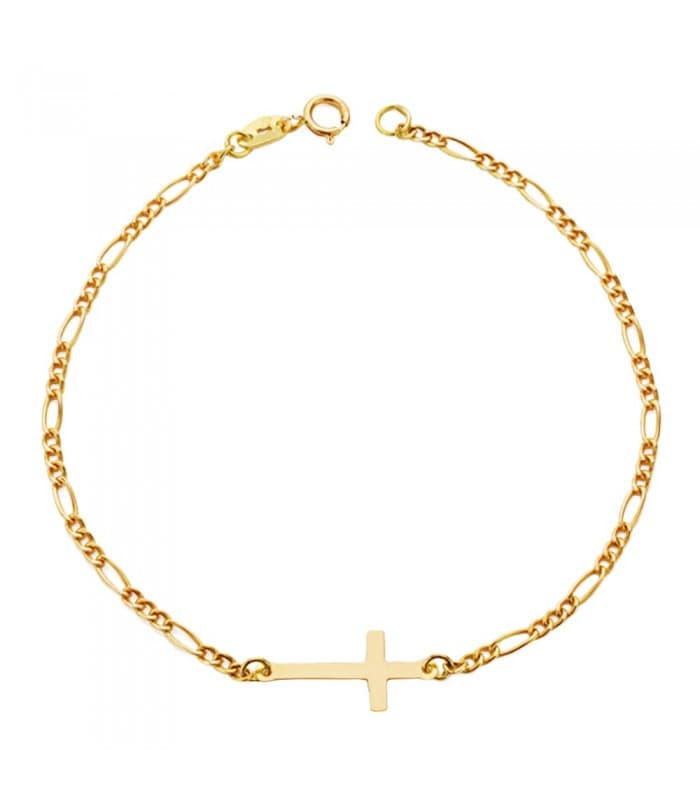 Bracelet Croix or jaune Macarena 18 Carats