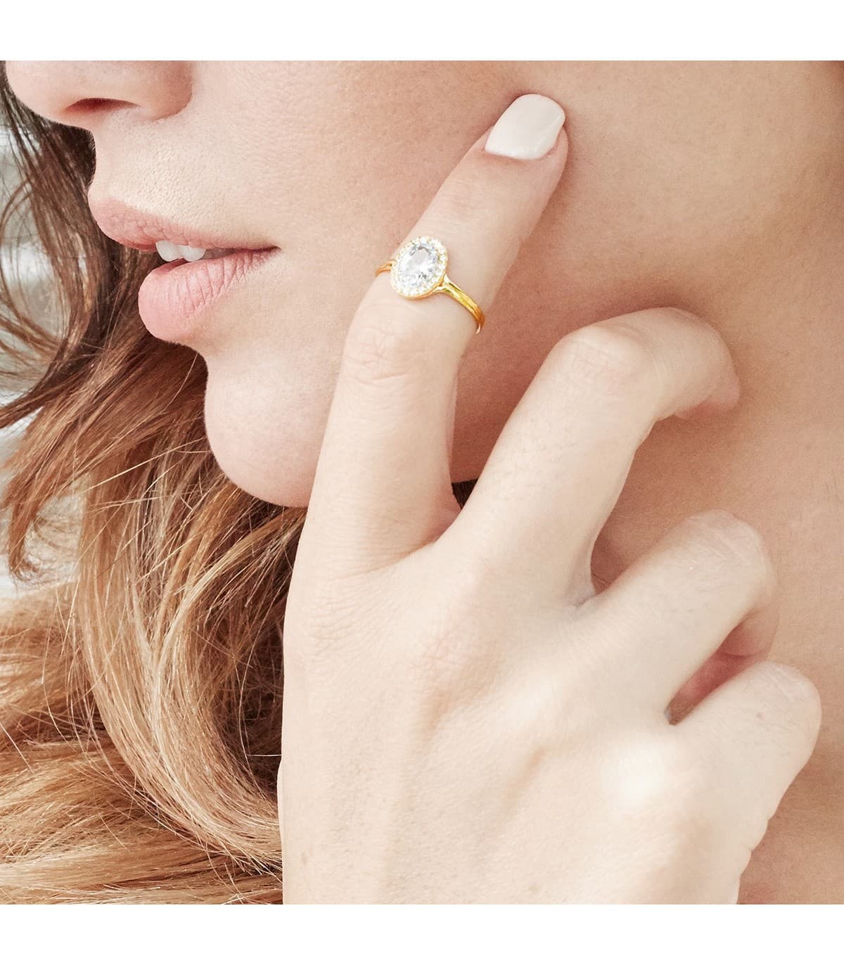 Sortija oro amarillo Alessia Oval 18 Kte anillo mujer