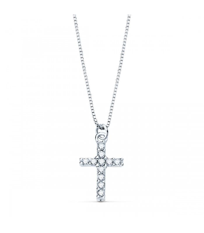 Gargantilla Cruz Diamante 0.050 Qtes. OB 18K