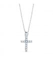 Collier Croix Diamant 0.050 Ct. OB 18K