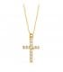 Gargantilla Cruz Diamante 0.090 Qtes. OA 18K