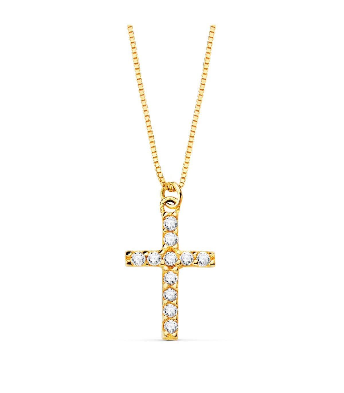 Gargantilla Cruz Diamante 0.090 Qtes. OA 18K