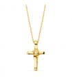Collana Croce Oro 18Kt Diamante 0010 ct