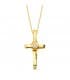 Gargantilla Cruz Oro 18K Diamante 0.015 Qt.