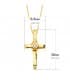 Gargantilla Cruz Oro 18K Diamante 0.015 Qt.