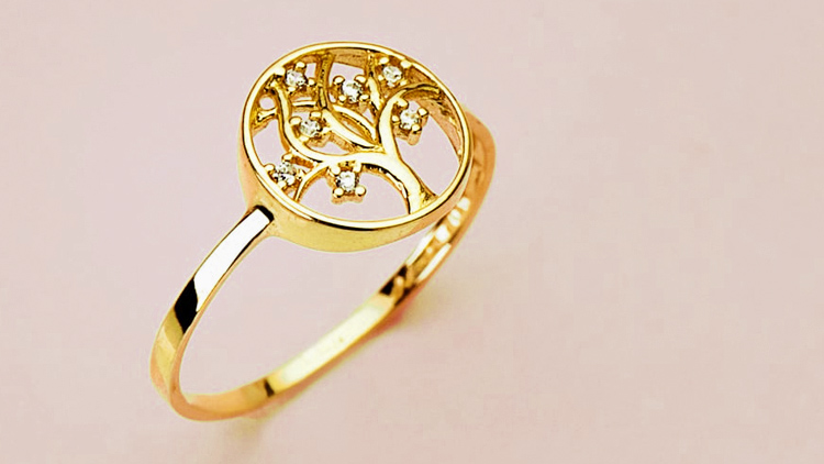 anillo arbol de la vida - Sortija Oro Amarillo 18K Árbol De La Vida